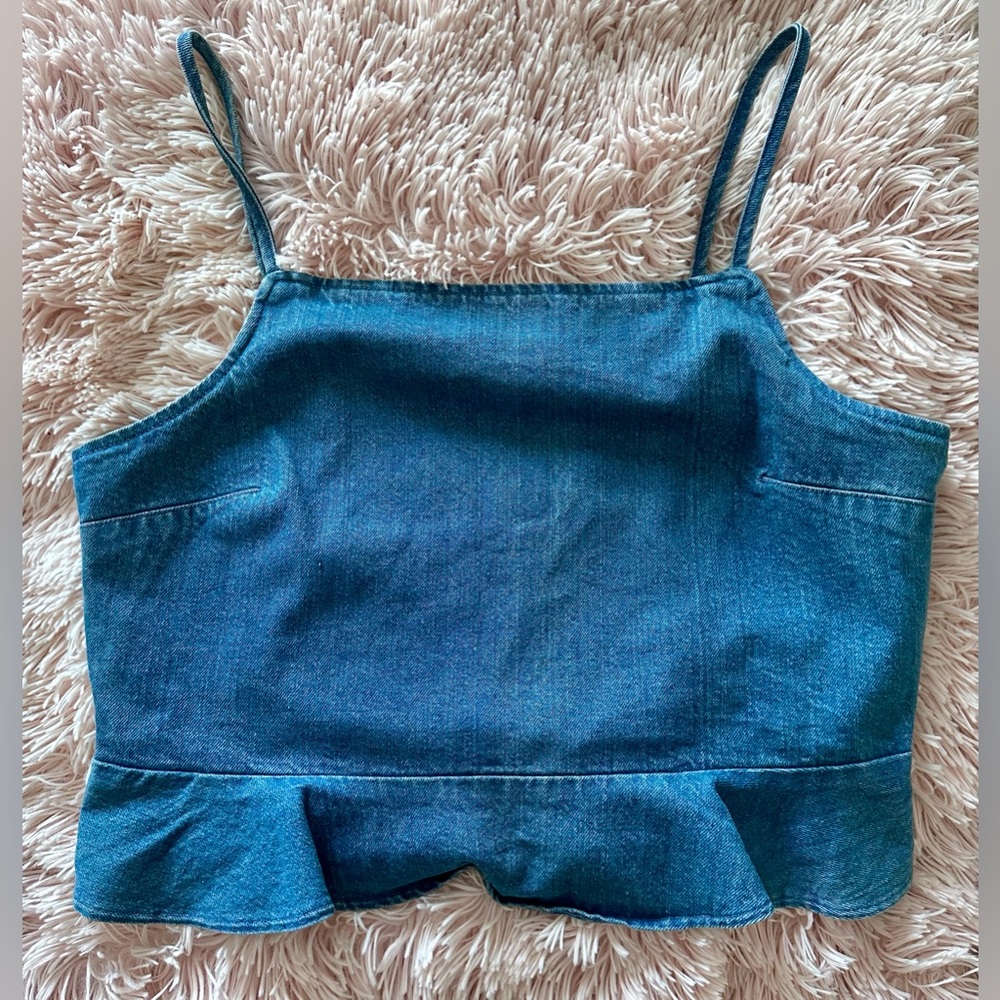 American Eagle Denim Blue Top